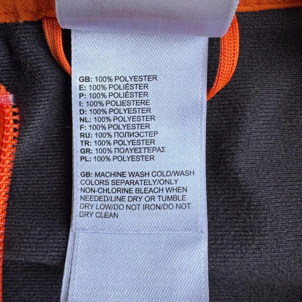 The North Face Mens Gray Orange Full Zip Track Jacket Size Medium